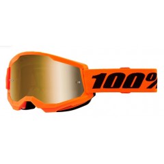 100% STRATA 2 ZATEMNJENA MOTOKROS OČALA NEON ORANGE